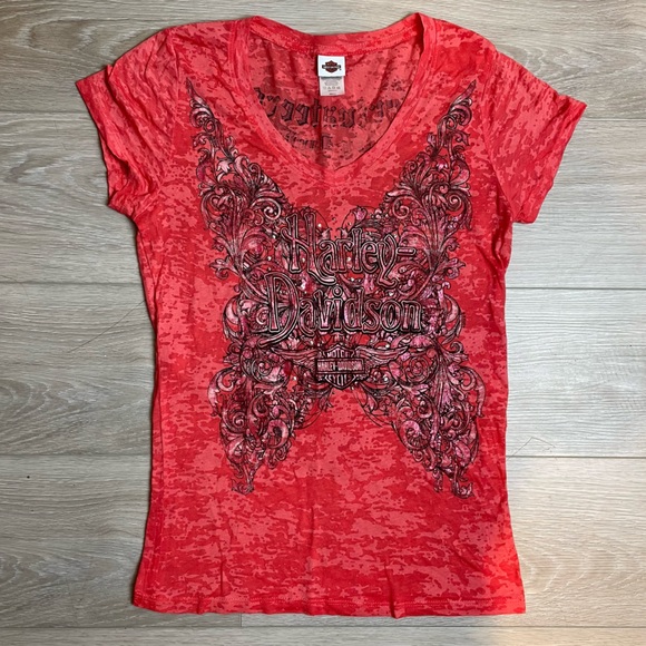 Harley-Davidson Red T-Shirt - Picture 1 of 9